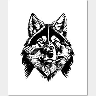 Majestic wolf face Posters and Art